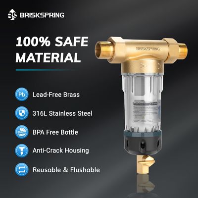 BriskSpring Tüm Ev Filtrasyonu için Spin Down Sediment Ön Filtre Sistemi