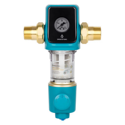 Ev Tipi Kullanım İçin Sifon Geri Yıkamalı Döndürme Tasarımlı BPA İçermeyen Tortu Ön Filtresi