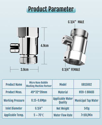 Çamaşır makineleri için ultra ince kabarcık jeneratörü 0.1-50 Mikron