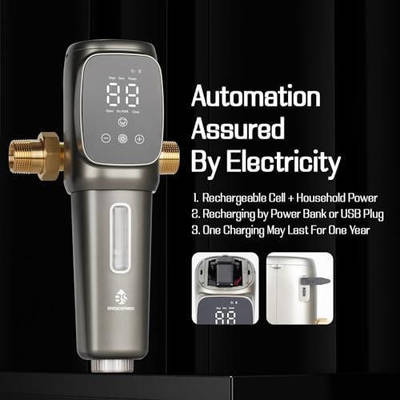 Akıllı Zamanlayıcılı Otomatik Geri Yıkamalı Su Ön Filtresi, 40-300μm Filtreleme Derecesi, SUS 316L Paslanmaz Çelik Hasır ve 6T/S Debi