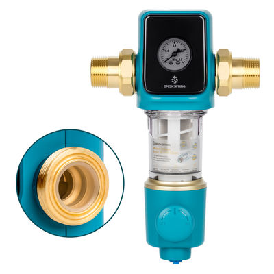 Ev Tipi Kullanım İçin BPA İçermeyen Otomatik Geri Yıkama Kazıyıcılı Premium 40 Mikron Sediment Ön Filtre