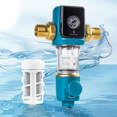 Ev Tipi Kullanım İçin BPA İçermeyen Otomatik Geri Yıkama Kazıyıcılı Premium 40 Mikron Sediment Ön Filtre