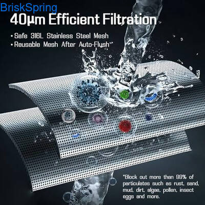 NSF Sertifikalı 316L Paslanmaz Çelik Ağ Su Ön Filtresi 6T/H akış hızı ve Akıllı Dokunma Kontrolü ile