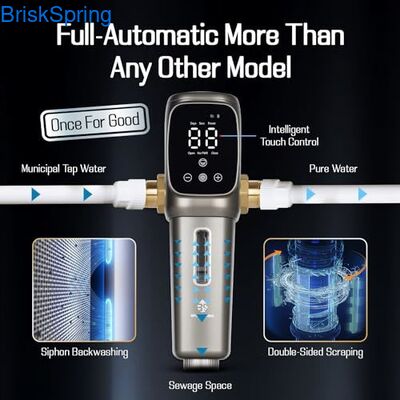 6T/S Yüksek Akış ve Akıllı Dokunmatik Kontrollü 316L Paslanmaz Çelik Hasır Su Ön Filtresi
