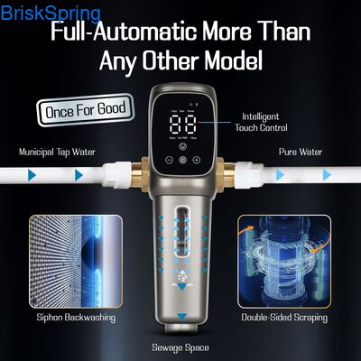 Tüm Ev 316L Paslanmaz Çelik Ağlı Akıllı Dokunma Kontrolü 6T H Akış Hızı ile Su Filtresi