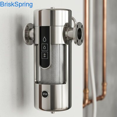 Yüksek Akışlı 6T H 316L Paslanmaz Çelik Ağlı Tüm Ev İçin Dokunmatik Kontrollü Su Ön Filtresi