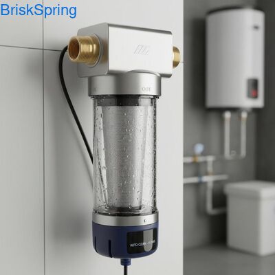 Tüm Evin Tortu Giderimi için 40 Mikron Tam Otomatik Yeniden Kullanılabilir Döndürmeli Su Ön Filtresi