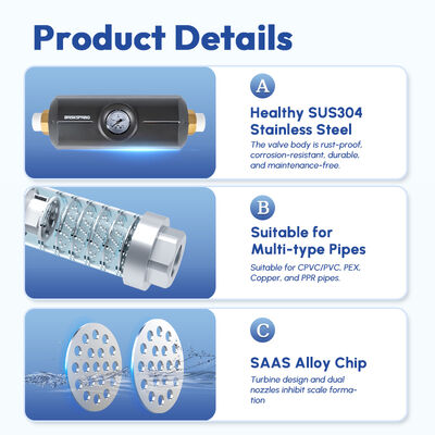 Y1 Tuzlu olmayan ölçek kontrolü için entegre basınç ölçerine sahip tüm ev fiziksel su soğutucusu