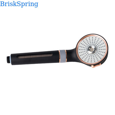 Luxury Black Rose Gold Micro Nano Bubble Shower Head with 3 Spray Modes and Water Saving Technology