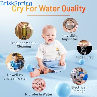 40 Micron Reusable Mesh Water Pre Filter with Water Driven Self Cleaning Scraper for Whole House Spin Down Sediment Filtration