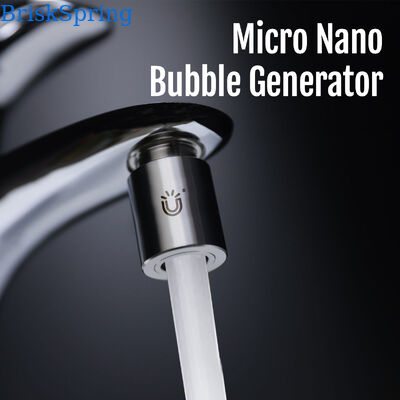 1440° Çoklu Ortak Dönüşümlü Mikro Nano Bubble Faucet Aerator, 1.09 × 108 ± 1.65 × 107 parçacık/ml Bubble Konsantrasyonu ve H59-1 Bakır + SUS304 Paslanmaz Çelik Yapısı