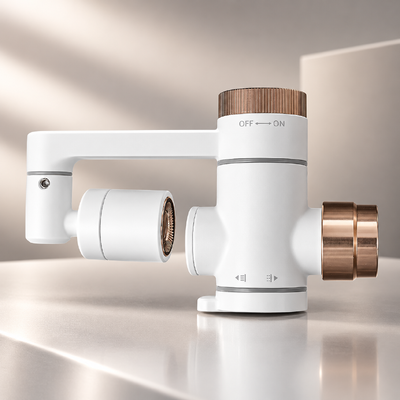 Rose Gold Micro Nano Bubble Faucet Filtresi 360° döner çıkış ve değiştirilebilir kartuşla